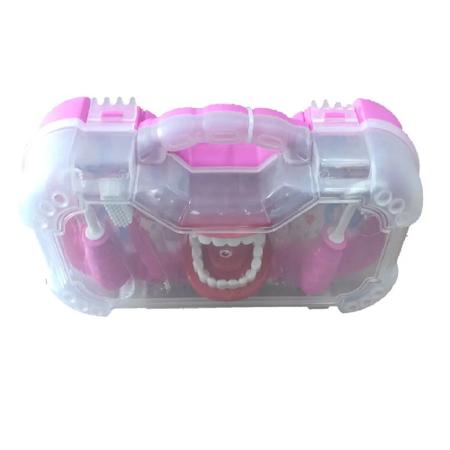 Brinquedo Maleta Kit Dentista 5 Peças - Rosa - Paki Toys Imagem de Brinquedo Maleta Kit Dentista 5 Peças - Rosa
