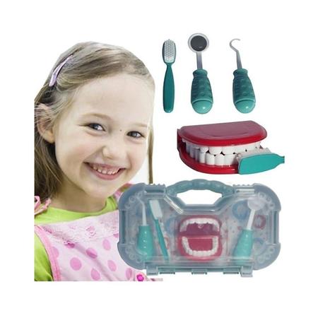 Brinquedo Maleta Kit Dentista 5 Peças - Rosa - Paki Toys Imagem de Brinquedo Maleta Kit Dentista 5 Peças - Rosa
