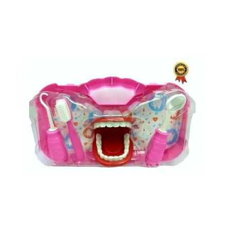 Brinquedo Maleta Kit Dentista 5 Peças - Rosa - Paki Toys Imagem de Brinquedo Maleta Kit Dentista 5 Peças - Rosa
