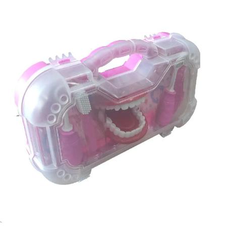 Brinquedo Maleta Kit Dentista 5 Peças - Rosa - Paki Toys Imagem de Brinquedo Maleta Kit Dentista 5 Peças - Rosa