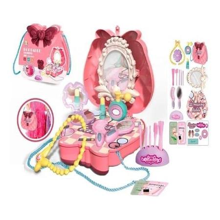 Kit beleza Fashion Teen Maquiagem Esmalte Barbie Bolsa Infantil