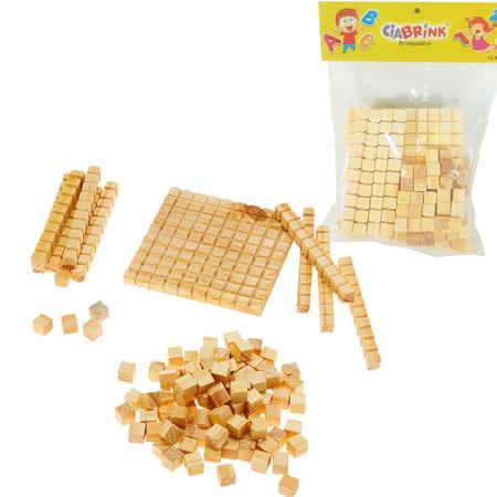Imagem de Brinquedo material dourado infantil 62 peças jogo educativo