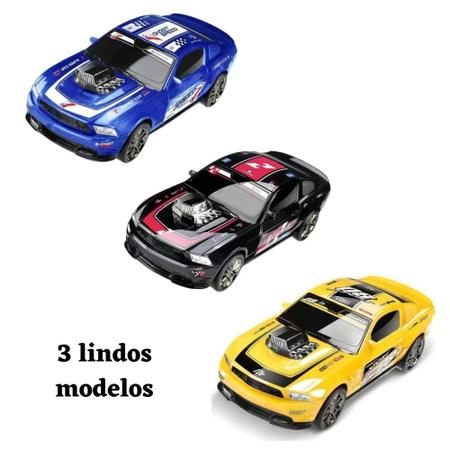 Brinquedo Menino Carro Corrida Amarelo Motor Racing OMG Kids