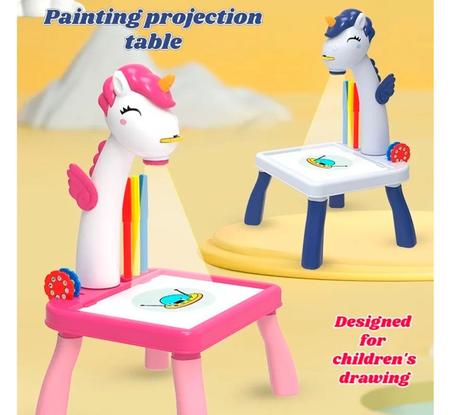 Projetor de desenho infantil, conjunto de pintura infantil divertido  educacional para aprender a pintar para presente