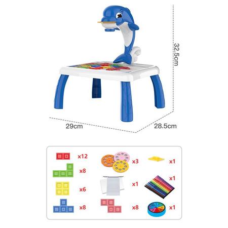 Imagem de Brinquedo Mesa Projetor Tetris Educacional Infantil Desenho