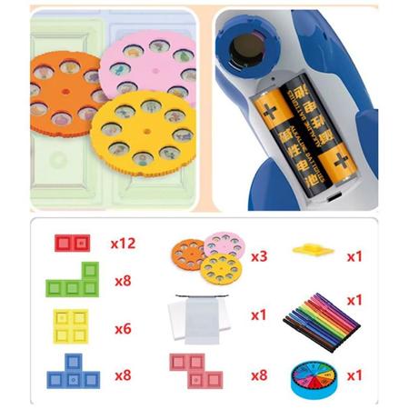 Imagem de Brinquedo Mesa Projetor Tetris Educacional Infantil Desenho