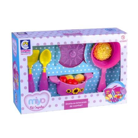 Imagem de Brinquedo Miko Kit Cozinha Infantil com Utensílios de Plástico 12 Peças +3 Anos Cotiplas - 2545