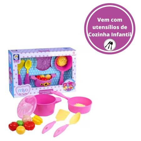 Imagem de Brinquedo Miko Kit Cozinha Infantil com Utensílios de Plástico 12 Peças +3 Anos Cotiplas - 2545