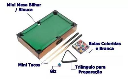 Jogo de Sinuca Infantil 22 Pçs World Brinquedos 9,5x31x51cm RF2986