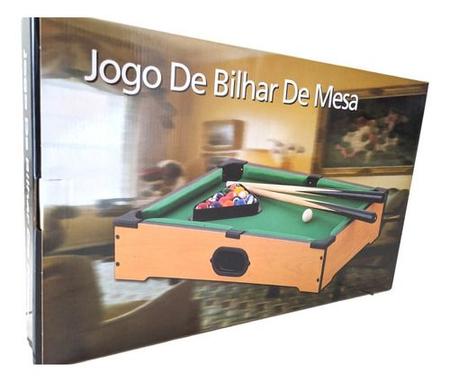 Mesa Sinuca Infantil Completa Com Jogo Bolas E Tacos Bilhar