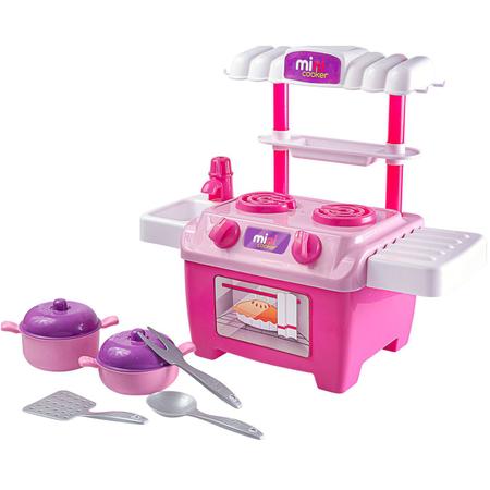Imagem de Brinquedo Mini Cozinha Completa Rosa Meninas - Bs Toys