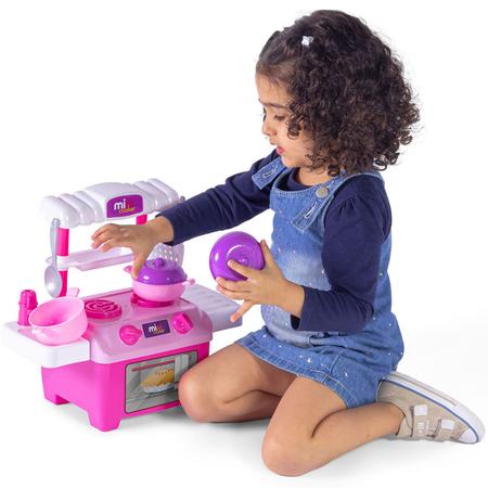 Imagem de Brinquedo Mini Cozinha Completa Rosa Meninas - Bs Toys