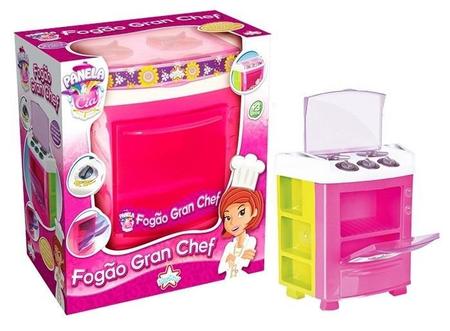 Imagem de Brinquedo Mini Fogão Infantil Rosa Gran Chef