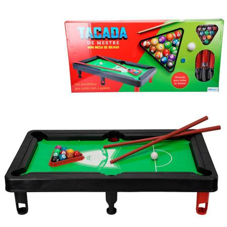 Mesa De Sinuca Mini Bilhar Jogo Brinquedo Infantil Divertido Snooker Pica  Pau Tacos Bolas, Magalu Empresas