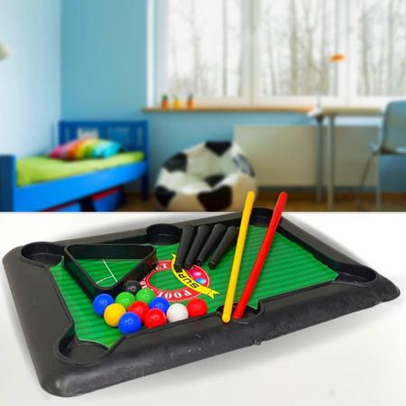 Brinquedo Mini Mesa De Sinuca Bilhar Jogo Infantil Portátil em