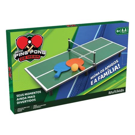 Imagem de Brinquedo Mini Tenis de Mesa 60x30cm Portátil 2 Jogadores MDF Multikids BR2071