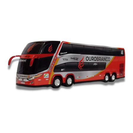 Imagem de Brinquedo Miniatura Ônibus Viação Ouro Branco Dd1800 G7