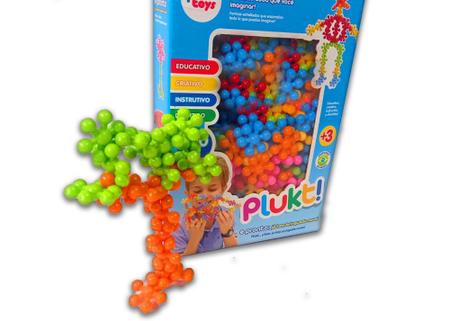 BRINQUEDO DE MONTAR ENCAIXE EDUCATIVO CRIATIVO PLOKT 200 PEÇAS - PAKI TOYS  - LOJAS RENASCER