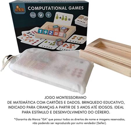 Jogo de raciocínio lógico montessoriano Brinquedos educativos de madeira  para crianças - ISA.SV - Jogos Educativos - Magazine Luiza