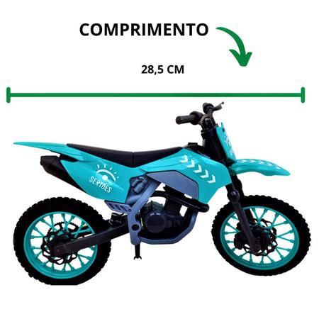 Imagem de Brinquedo Moto Cross Sertões Motinho Suspensão E Molas Pro Tork Usual Azul