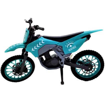 Imagem de Brinquedo Moto Cross Sertões Motinho Suspensão E Molas Pro Tork Usual Azul