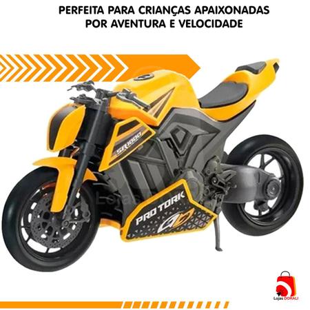 MOTO DE CORRIDA INFANTIL PRO TORK COM PNEU DE BORRACHA