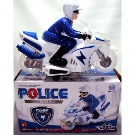 Imagem de Brinquedo Motorcycle Polícia Moto Bate E Volta Com Luzes E Som.