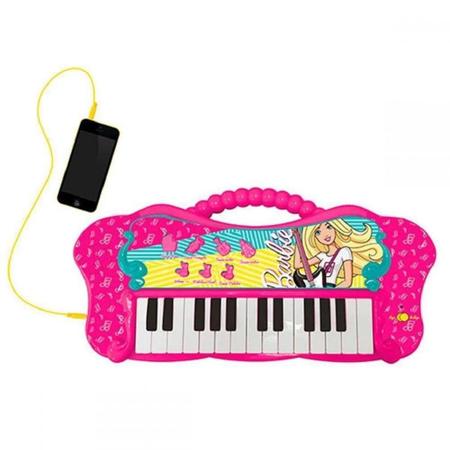 Imagem de Brinquedo Musical Barbie Teclado E Guitarra Fabulsa Com Entrada MP3 Player - Fun 