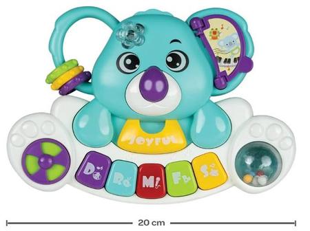 Imagem de Brinquedo Musical Bebe Infantil Piano Coala Colorido Buba