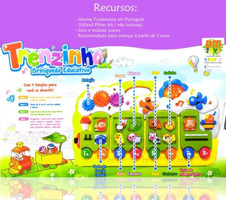 Conjunto de Trenzinho de Brinquedo com Luz e Sons para Crianças de 3 a 10  anos, SNAEN, Preto - Dular