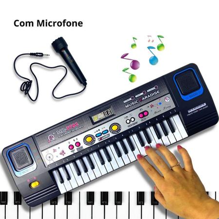 Teclado Infantil Musical Piano 37 Músicas com Microfone Rosa - Fun Game -  Piano / Teclado de Brinquedo - Magazine Luiza