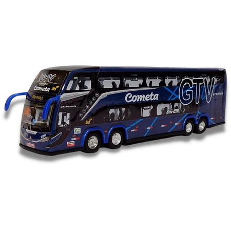 Brinquedo Ônibus Cometa Gtv Lançamento G8 - 30Cm - Rodoviário G8 Dd 2 Andares Ertl Imagem de Brinquedo Ônibus Cometa Gtv Lançamento G8 - 30Cm
