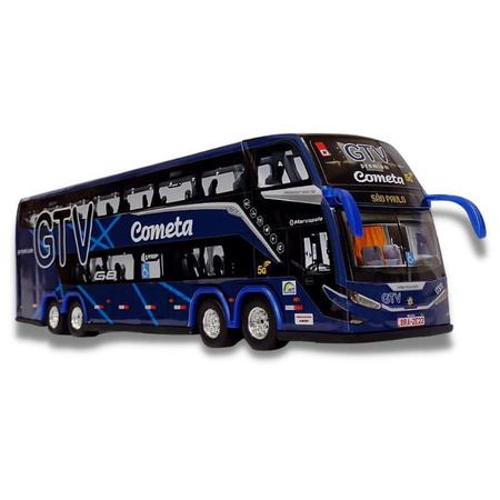 Brinquedo Ônibus Cometa Gtv Lançamento G8 - 30Cm - Rodoviário G8 Dd 2 Andares Ertl Imagem de Brinquedo Ônibus Cometa Gtv Lançamento G8 - 30Cm