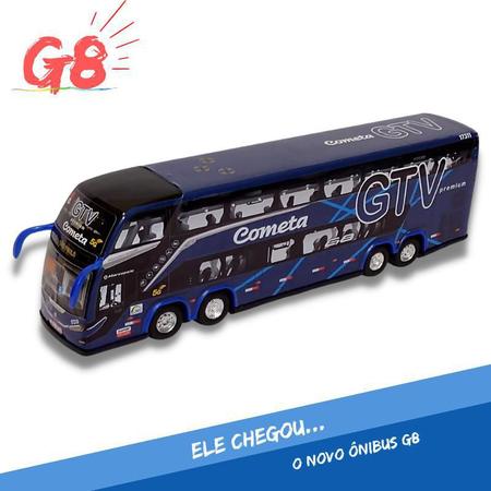 Brinquedo Ônibus Cometa Gtv Lançamento G8 - 30Cm - Rodoviário G8 Dd 2 Andares Ertl Imagem de Brinquedo Ônibus Cometa Gtv Lançamento G8 - 30Cm
