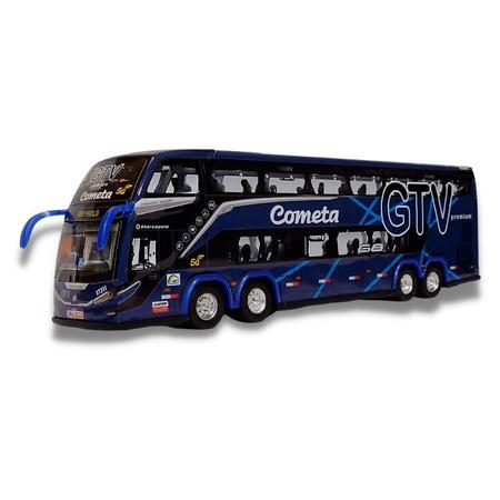Brinquedo Ônibus Cometa Gtv Lançamento G8 - 30Cm - Rodoviário G8 Dd 2 Andares Ertl Imagem de Brinquedo Ônibus Cometa Gtv Lançamento G8 - 30Cm