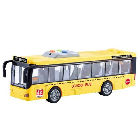 Ônibus Escolar com Som e Luz - City Service - Amarelo - 1:20 - Yes Toys -  superlegalbrinquedos