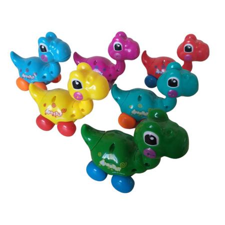 Dinossauro Colorido Movido A Corda De Brinquedo Infantil