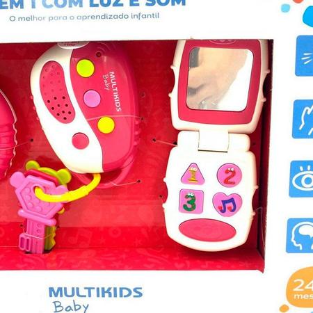 Imagem de Brinquedo para Bebê com Luz e Som Rosa - Multikids - BR1245