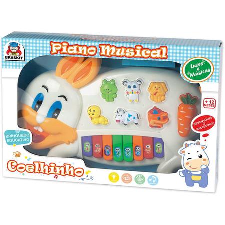 Teclado Infantil Brinquedo Piano Musical som de Animais - BRASKIT - Piano /  Teclado de Brinquedo - Magazine Luiza