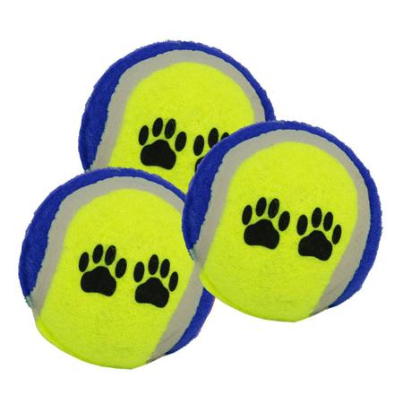 Imagem de Brinquedo Para Cachorro Bola de Tênis 3 Unidades Azul