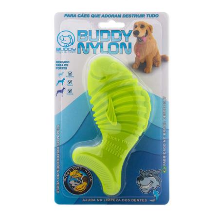 Imagem de Brinquedo para Cachorro Buddy Toys Peixe de Nylon Verde