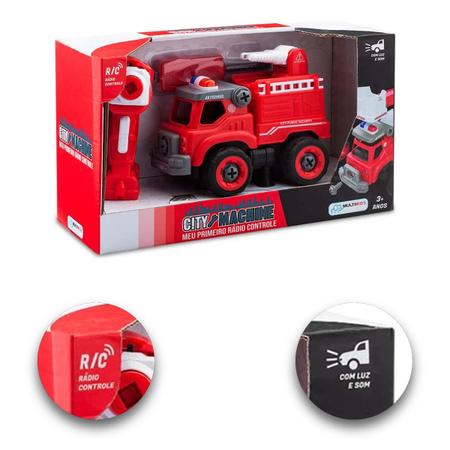 Caminhão Bombeiro 4 em 1 City Machine Vermelho – Multikids