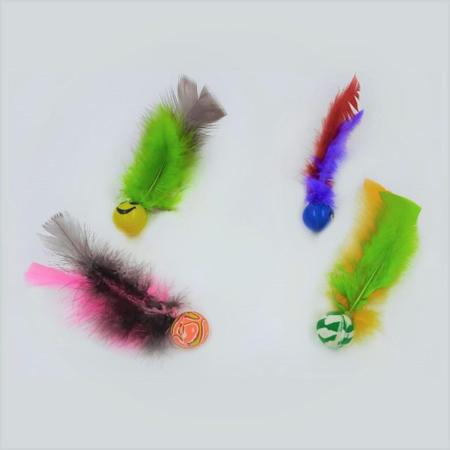 Brinquedo para Gatos Bolinha que Pula e Pena Colors Unidade - StilloPet Imagem de Brinquedo para Gatos Bolinha que Pula e Pena Colors Unidade - StilloPet