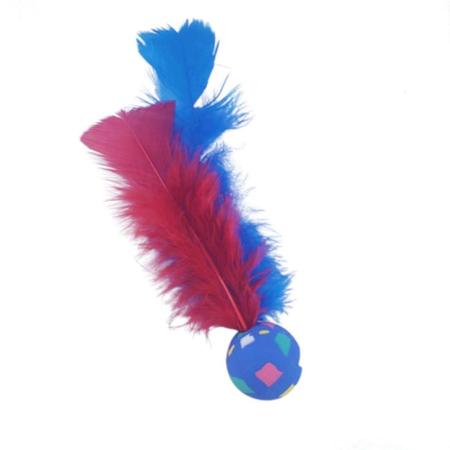 Brinquedo para Gatos Bolinha que Pula e Pena Colors Unidade - StilloPet Imagem de Brinquedo para Gatos Bolinha que Pula e Pena Colors Unidade - StilloPet