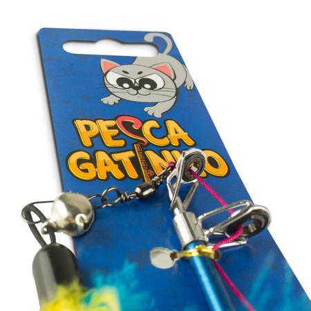 Imagem de Brinquedo Para Gatos Pet Gatinho - Varinha De Pesca