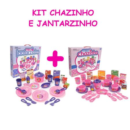 Kit Chazinho Infantil Brinquedo Jogo De Chá Princesa 20 Pçs