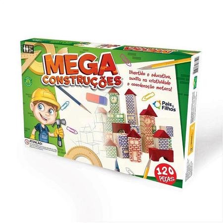 Brinquedo Educativo Mega Blocos de Montar 120 Peças - Pirlimpimpim  Brinquedos