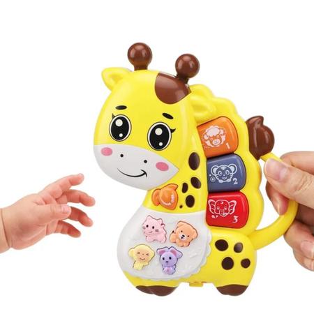 Teclado Piano Musical Bebê Brinquedo Infantil Som Girafa – Atalante