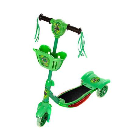 Imagem de Brinquedo Patinete Infantil Hulk 3 Rodas Com Luz E Som E Cestinha Verde Art Brink