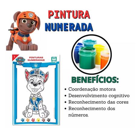 Jogo Infantil Brinquedo Kit Pintura Patrulha Canina - Nig - Kit de Pintura  Infantil - Magazine Luiza